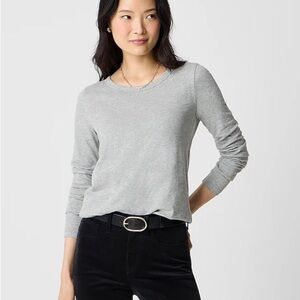 J. Crew Light Gray Long Sleeve Top